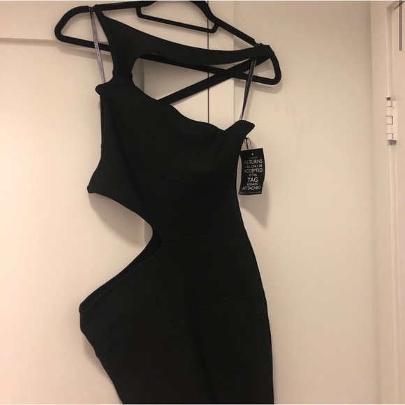Herve Leger Black Bandage Cutout Dress - Picture 3 of 6
